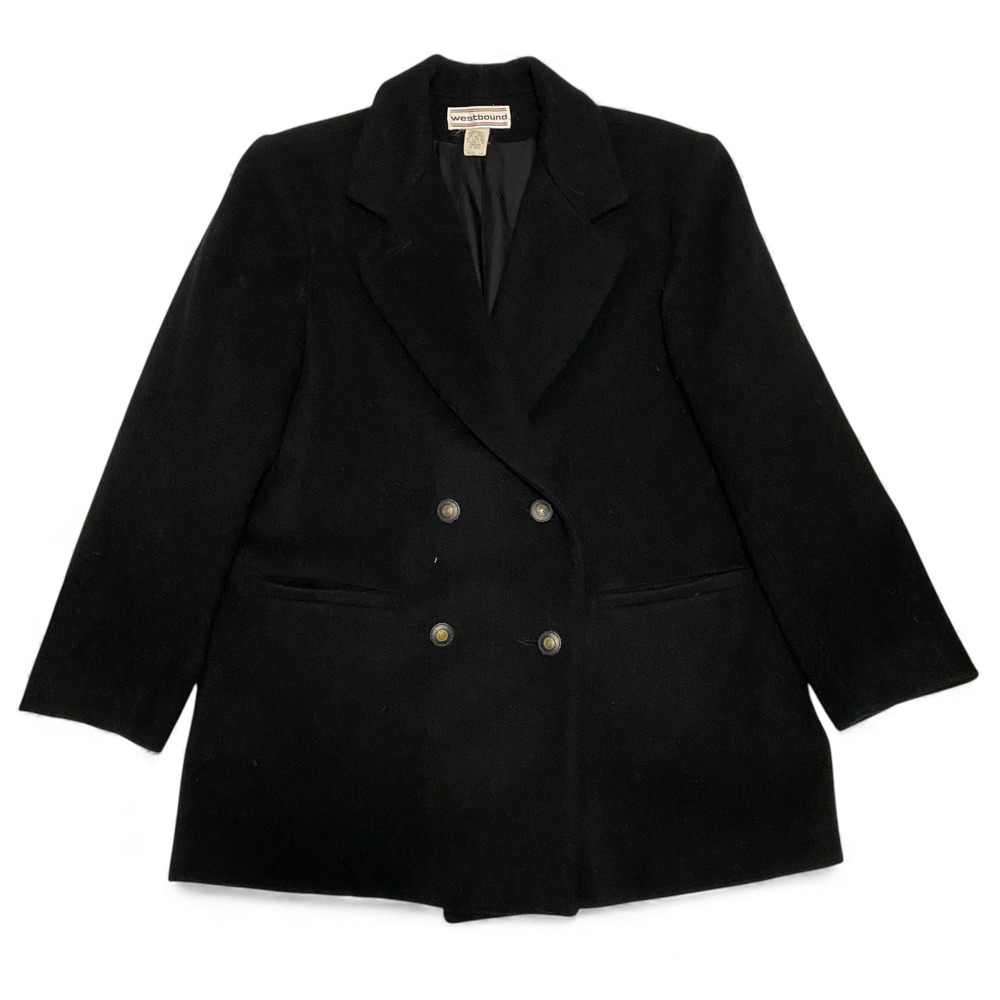 Vtg Women's Double Breasted Wool Pea‎ Coat Old Money Heritage Preppy Academia